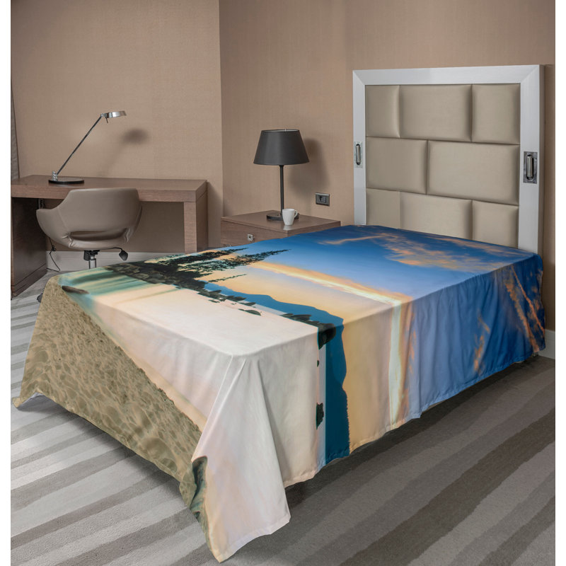 Drap de dessus de plage Ambesonne, Drap plat pour lit simple