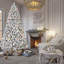 Arbre de Noël floqué avec support en métal-172380249-172380242