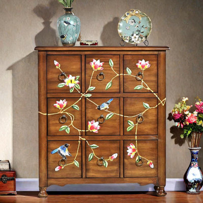 Armoire décorative à neuf seaux