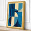 Blue Geometry Geometric 1 Piece Wrapped Canvas Wall Art-131762902-131762908