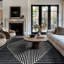 Modern Black And Cream Geometric Area Rug-72566756