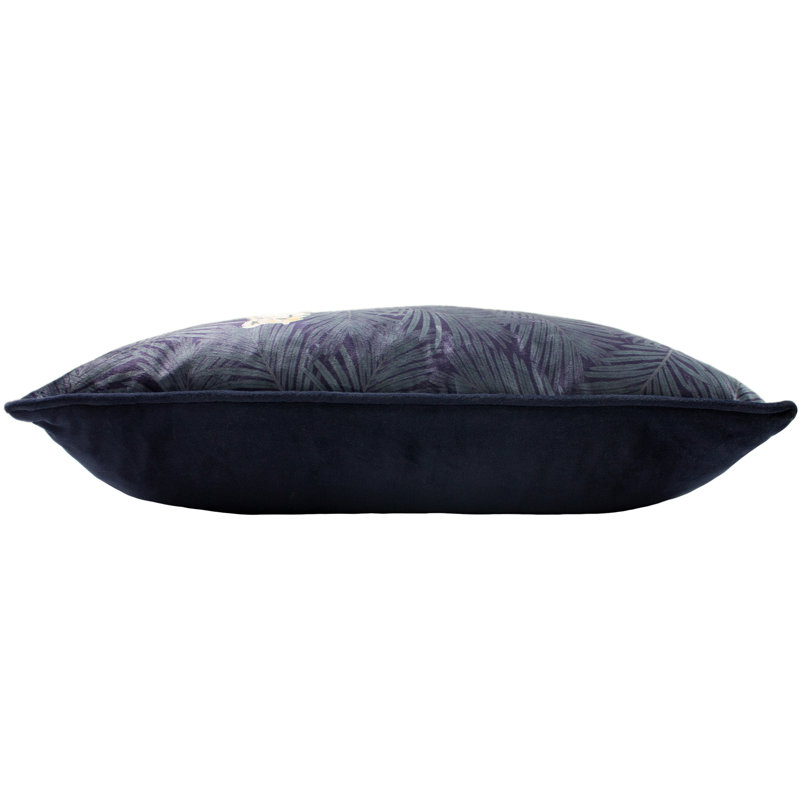 Quaniece Rectangular Throw Pillow Cover, Navy