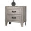 Table de chevet contemporaine 1pc élégante table de chevet avec barre noire et 2 tiroirs