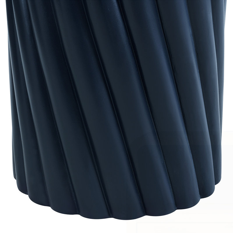 Modern Outdoor Table with Fluted Design