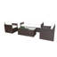Berlin 3 Seater sofa Set Rattan 5 - Person Seating Group with Cushions-592684913-592684914