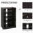 5-Tier Media Stand Cabinet With 3-Level Adjustable Shelves, Tempered Glass Doors, And Cable Management