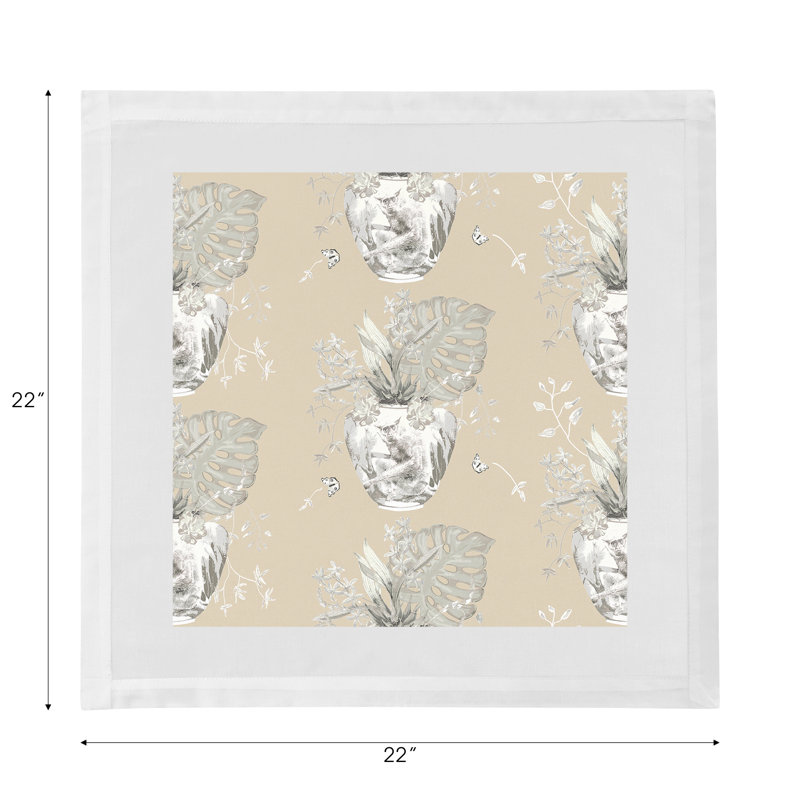 Monkey Small Jungle Cotton Sateen Dinner Napkins, Greenwhich