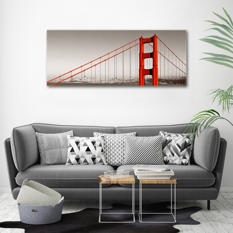 San Francisco Bridge - Print on Canvas, Wrapped Canvas, 50cm H x 125cm W x 2cm D