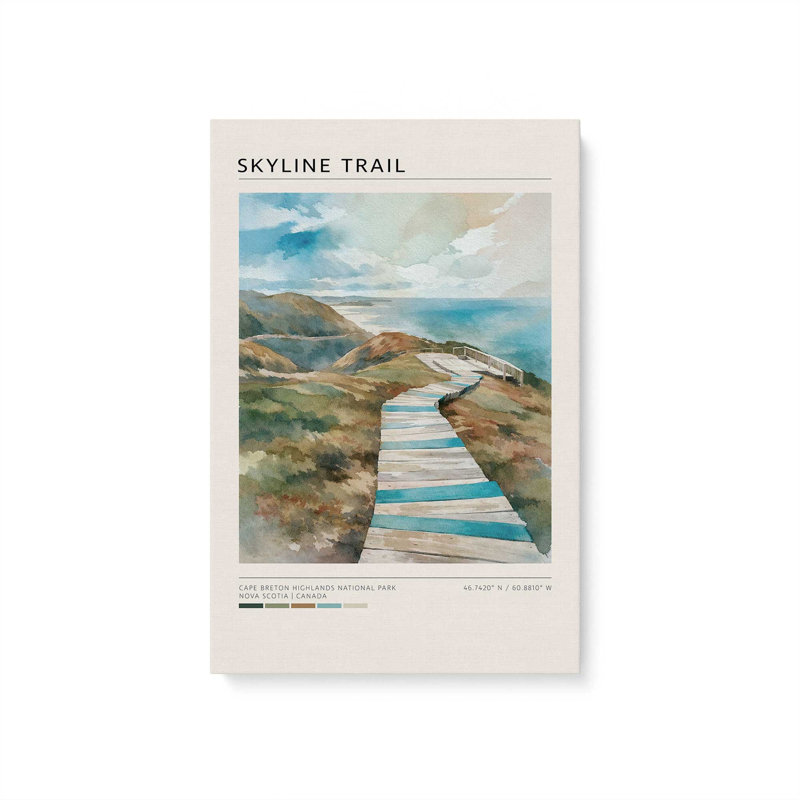 Impression sur toile, "Skyline Trail", Toile tendue, 12 po x 18 po