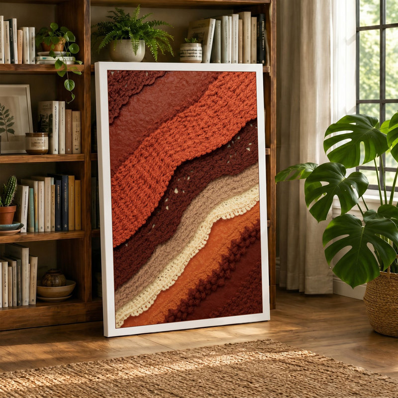Layered Earth Strands Rustic - Wrapped Canvas, 30x20 - 76.2 x 50.8 cm, Sage Border