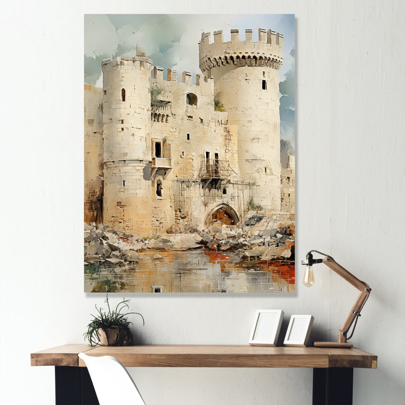 Château français d'Avignon I sur toile, Toile tendue, H 40 po x l 30 po x P 1,5 po
