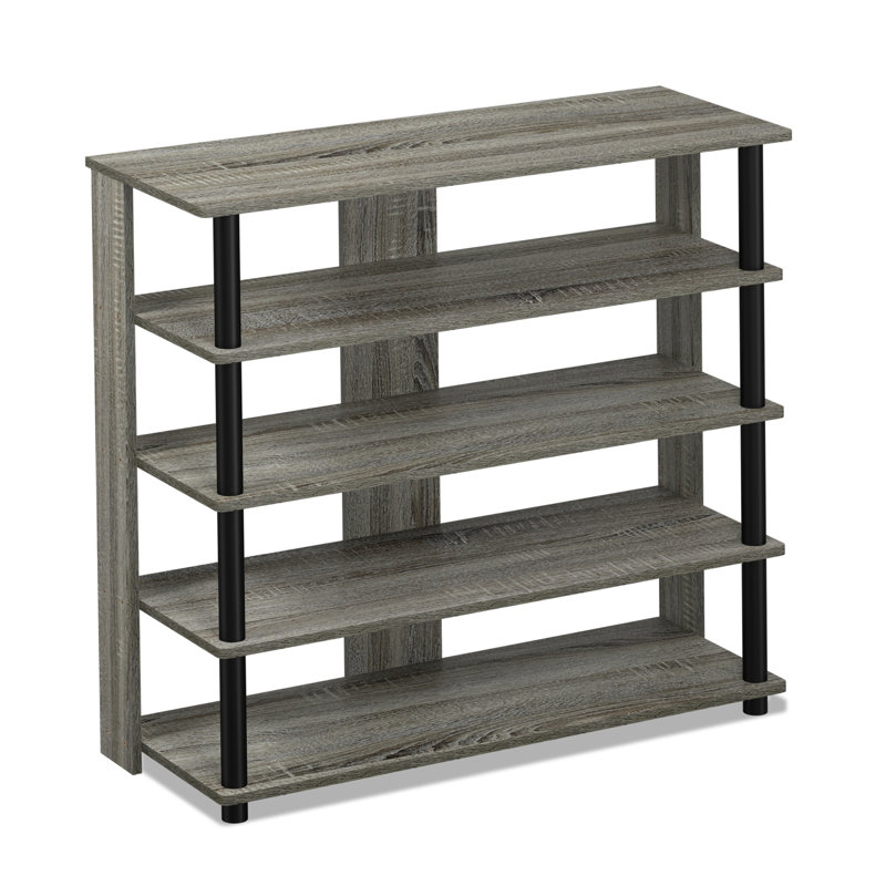 5-Tier Storage 12 Pair Shoe Rack, Gray