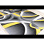 Tapis abstrait gris / jaune Mccampbell-34073183