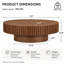 Table basse cannelée avec pied central-693683460