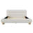 Contemporary Upholstered Bed With Teddy Fleece Boucle Fabric And Solid Round Legs Stylish Curve-Shaped Design For Bedroom,Queen Size,White