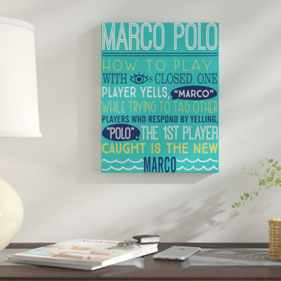 Aurelie " Marco Polo Swimming Pool Rules " Textual Art Print