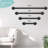 Black Matte Heavy Duty Stair Railing Iron Handrail for Indoor Outdoor Steps Wall Mounted Metal Grab Bar