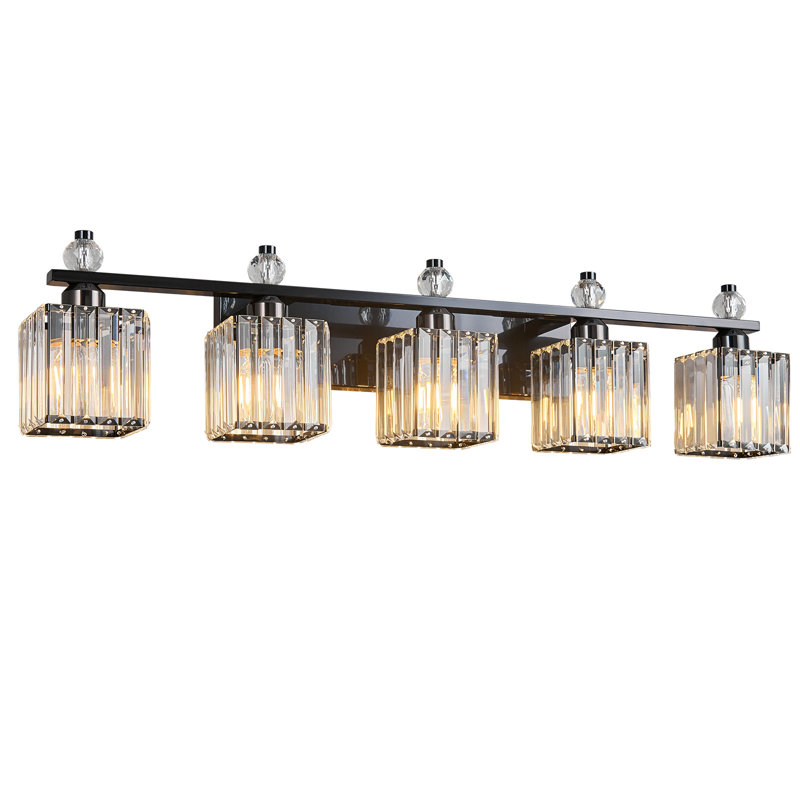 Kyneisha Bathroom Vanity Lamp Modern Crystal Vanity Lamp Bathroom Light Fixture Mirror Crystal Bathroom Vanity Lighting Fixture