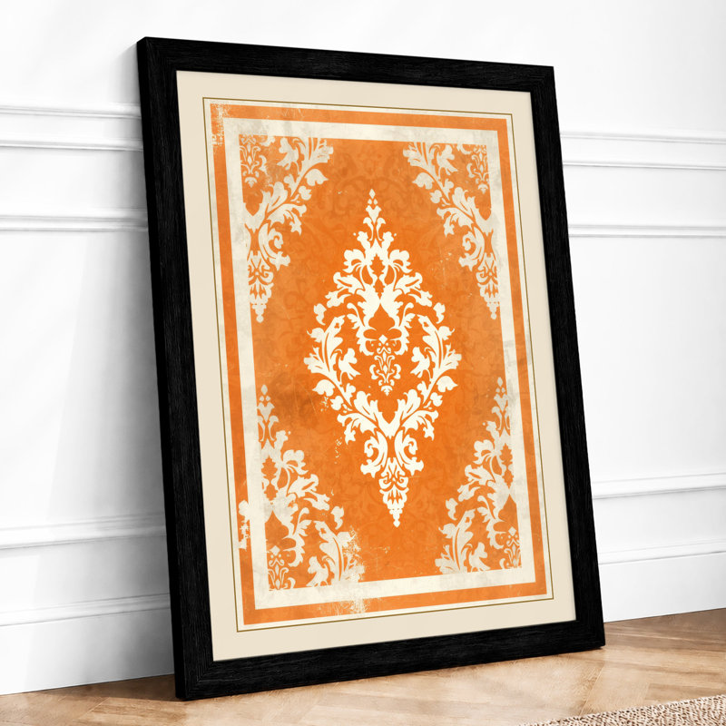 Baroque Symmetry Art Deco - Framed Print, A4 - 29.7 x 21.0 cm, Black