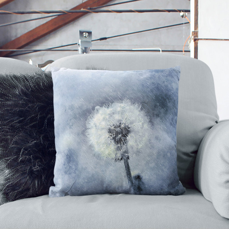 Dandelion Seeds Vol.11 Painting Square Throw Cushion, 55cm H x 55cm W x 20cm D, Black