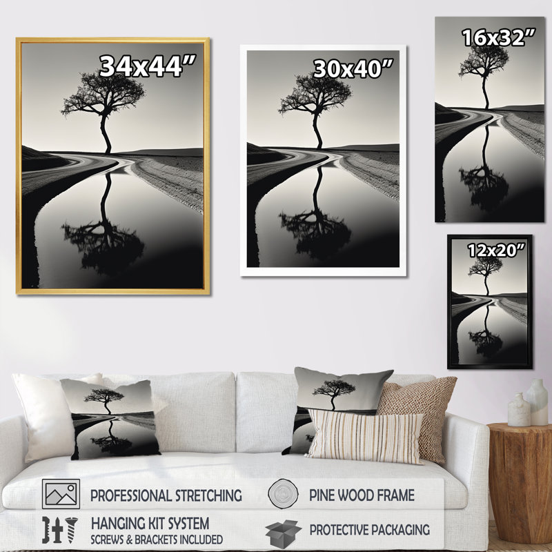 Décoration murale Minimalist Zen Scenery III - Centrales électriques, Toile tendue, H 32 po x l 16 po x P 1 po