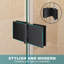 Landeros 4699mm H Hinged Frameless Shower Door with Clear Glass-1298822831