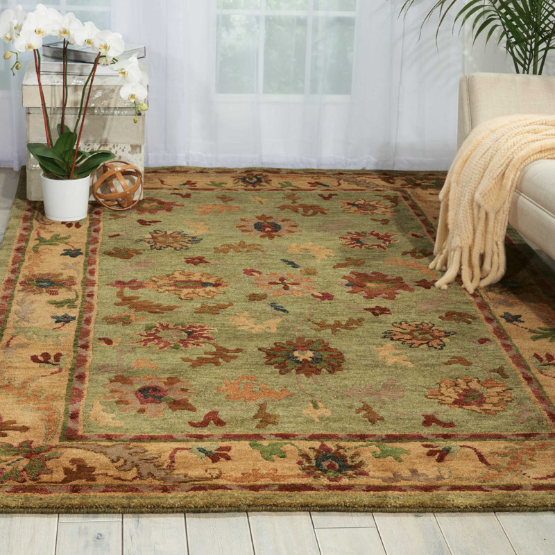 Tapis traditionnel vert Nourison Tahoe 8 pi 6 po x 11 pi 6 po