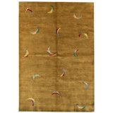 Hand-Knotted High-Quality Gold Area Rug