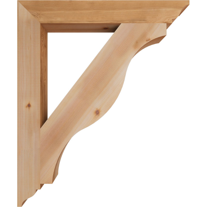 Support traditionnel Funston, Cèdre rouge de l'Ouest, Lisse, H 36 po x l 3,5 po x P 30 po