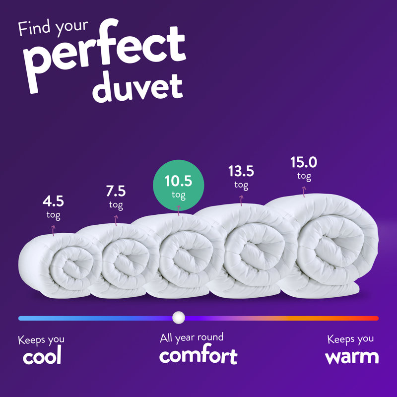 Slumberdown Climate Control Duvet – 10.5 Tog, Temperature Regulating, Hypoallergenic, Machine Washable, Double