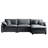 Oversize 3-Seater Sofa With One Footrest