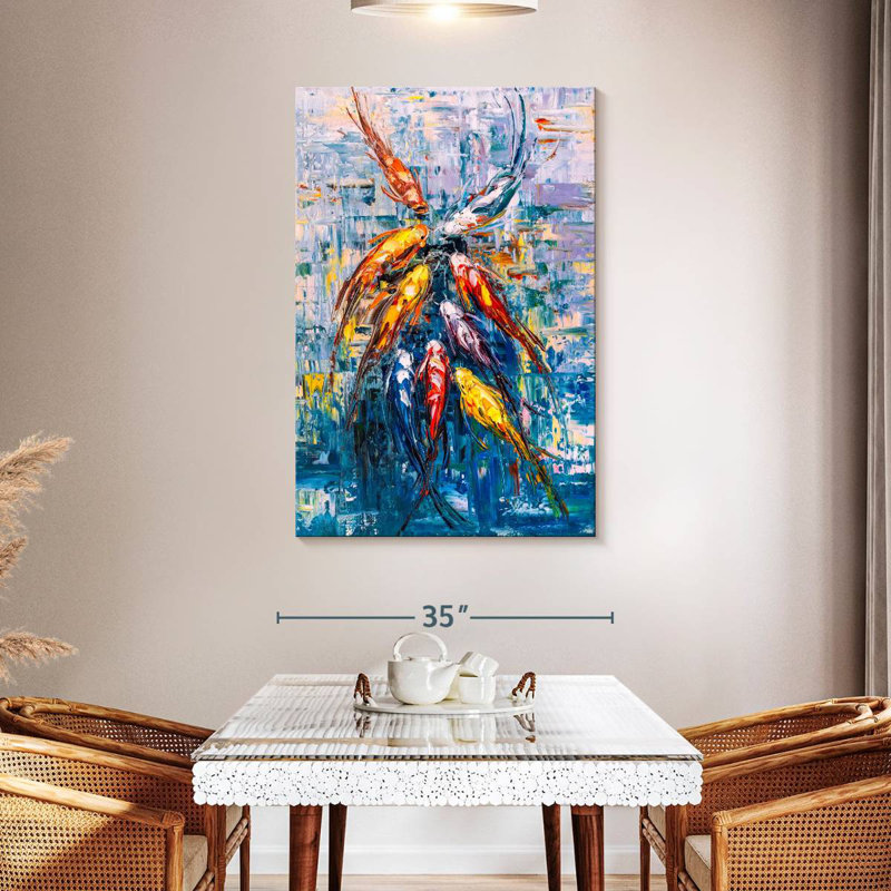 Brampt Abstract Koi Fish, 48" H x 32" W