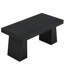 Bureau de direction moderne de 55 po de style Mid-Century - poste de travail d'ordinateur à domicile avec double base trapézoïdale, table d'écriture élégante et bureau de conférence, mobilier de bureau en bois noir