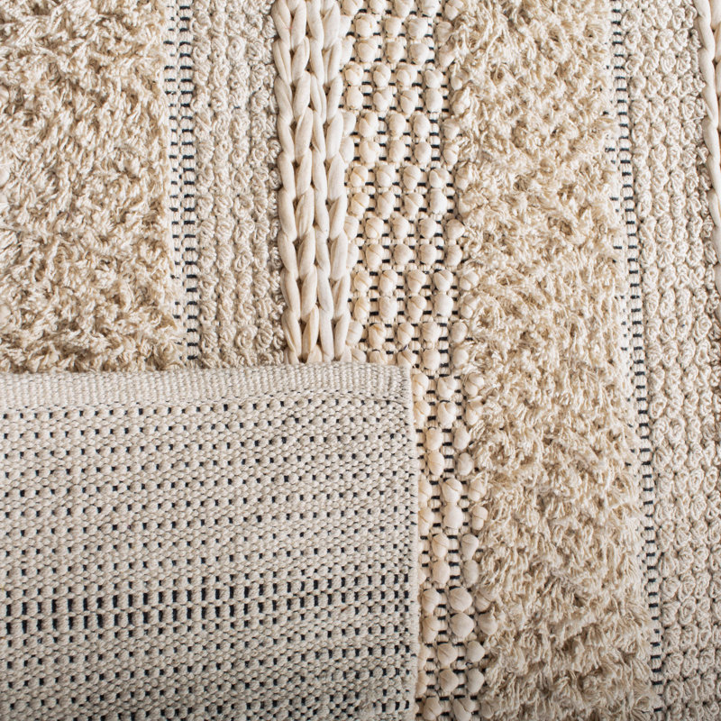 Magellan Natura Hand Woven Cotton Striped Rug, Rectangle 9' x 12'