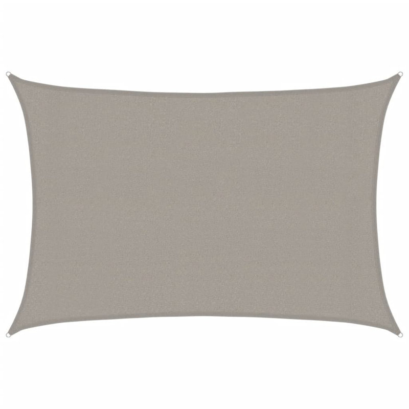 3m x 4.5m Rectangle Shade Sail, Grey