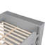 Lit double superposé double gris avec tiroirs et armoire multicouche pour une maison spacieuse et soignée