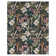  Rayna Thea Black Green Ivory Pink Machine Washable Bold Floral Indoor Area Rug, Flat Pile & Slip-Resistant for Living Room & Bedroom