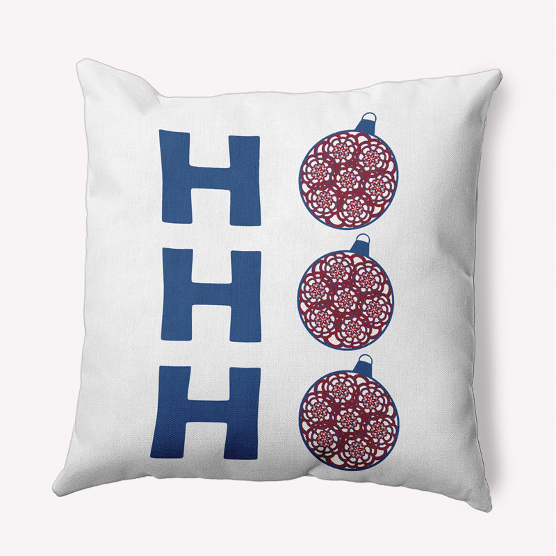 Coussin intérieur / extérieur Ho Ho Ho, H 16 po x l 16 po, Île Seymour Nord, Galapagos