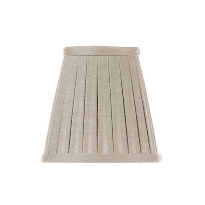 Box Pleat Silk Chandelier Shade (Clip), 4.5" H x 5" W x 5" D