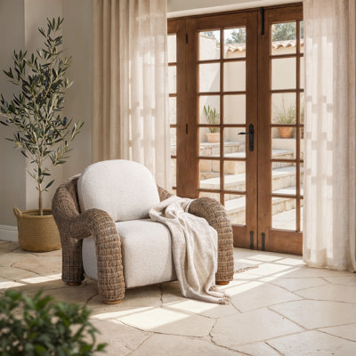 Fauteuil d'appoint en rotin Faro