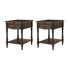 Lassiter 20" Transitional Solid Wood Spindle Legs End Table with Pull-Out Shelf And Charging Station
