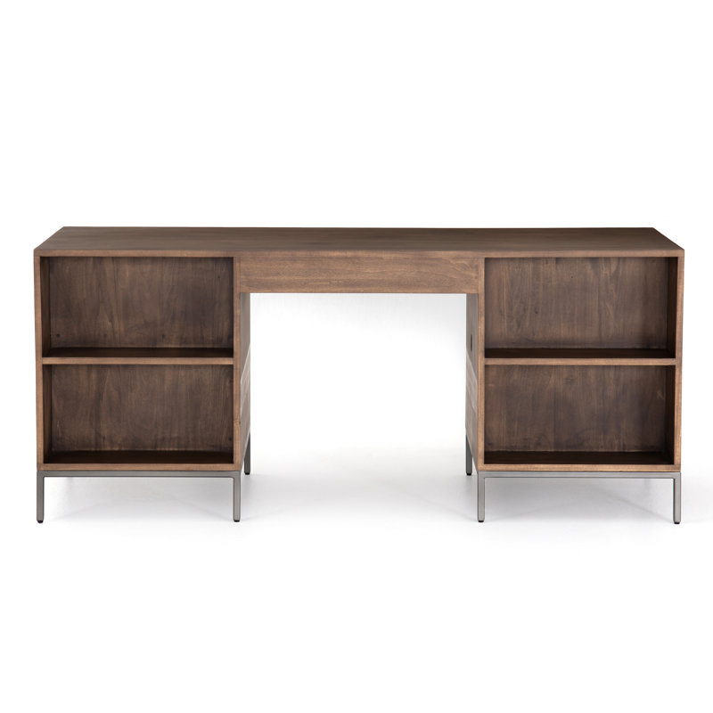 Trey Solid Wood Executive Desk, Auburn Poplar