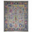 Hand Knotted Wool Area Rug in Silver And Dark Gray