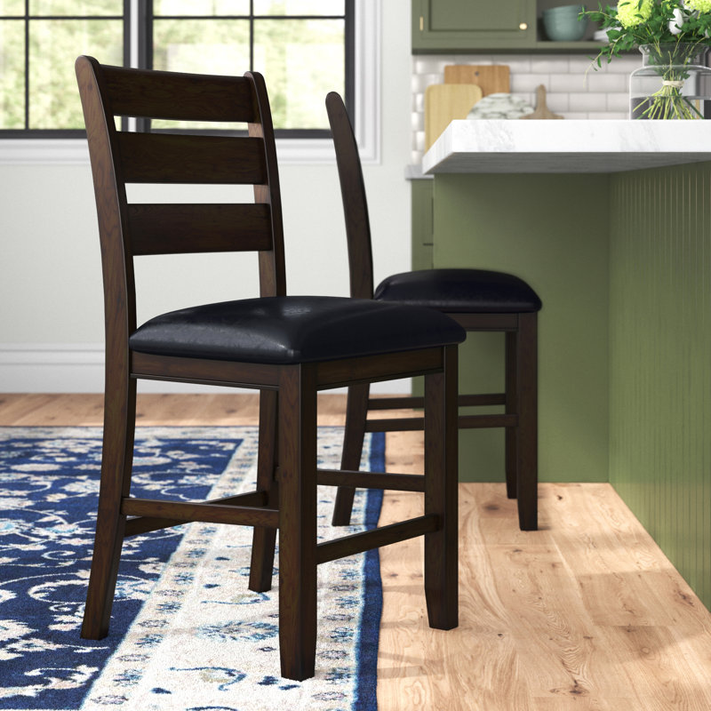 Carlsen Upholstered Counter Stool, Espresso