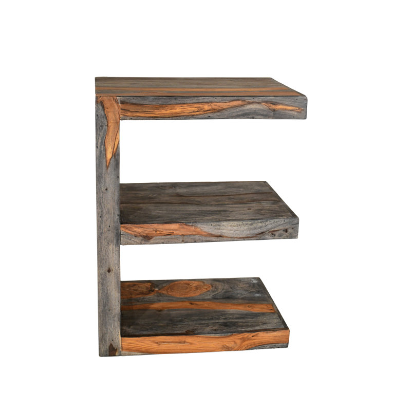 Goa Cube Solid Wood Block End Table
