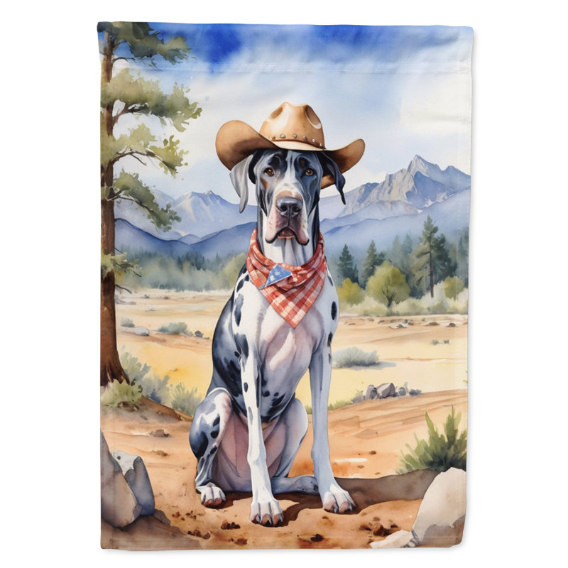 Drapeau Cowboy Welcome Garden, Grand danois
