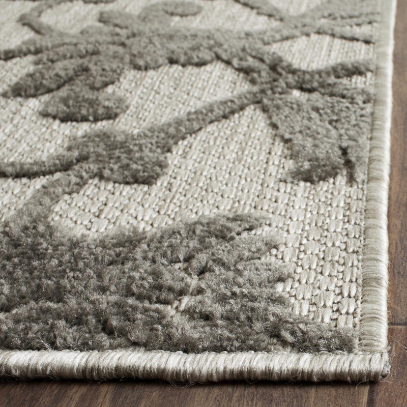 Junien Rectangle Floral Hand Woven Indoor / Outdoor Area Rug, Rectangle 243 x 340cm