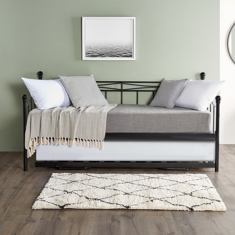 Lara Daybed with Trundle, Black