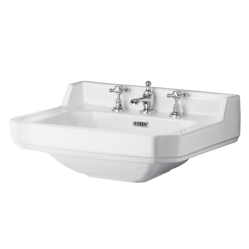 Hudson Reed Richmond 27.7mm W Vitreous China Sink, 3, 56cm W