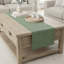 Chemin de table en coton avec bords cousus décoratifs, écharpe de commode, couvercle supérieur de meuble-441778283-437755278